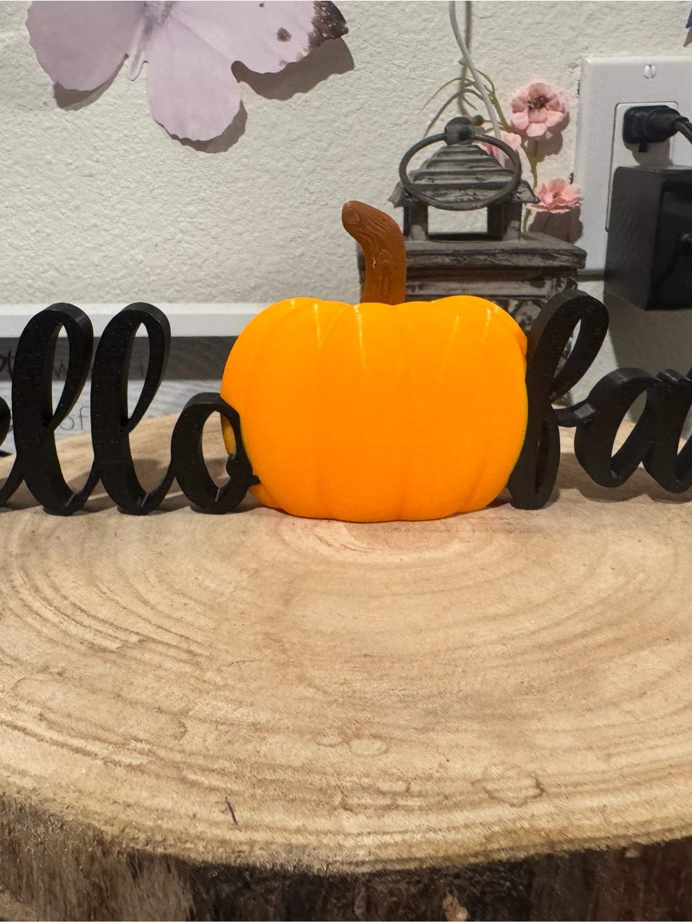 Autumn Orange Pumpkin Table Accent by